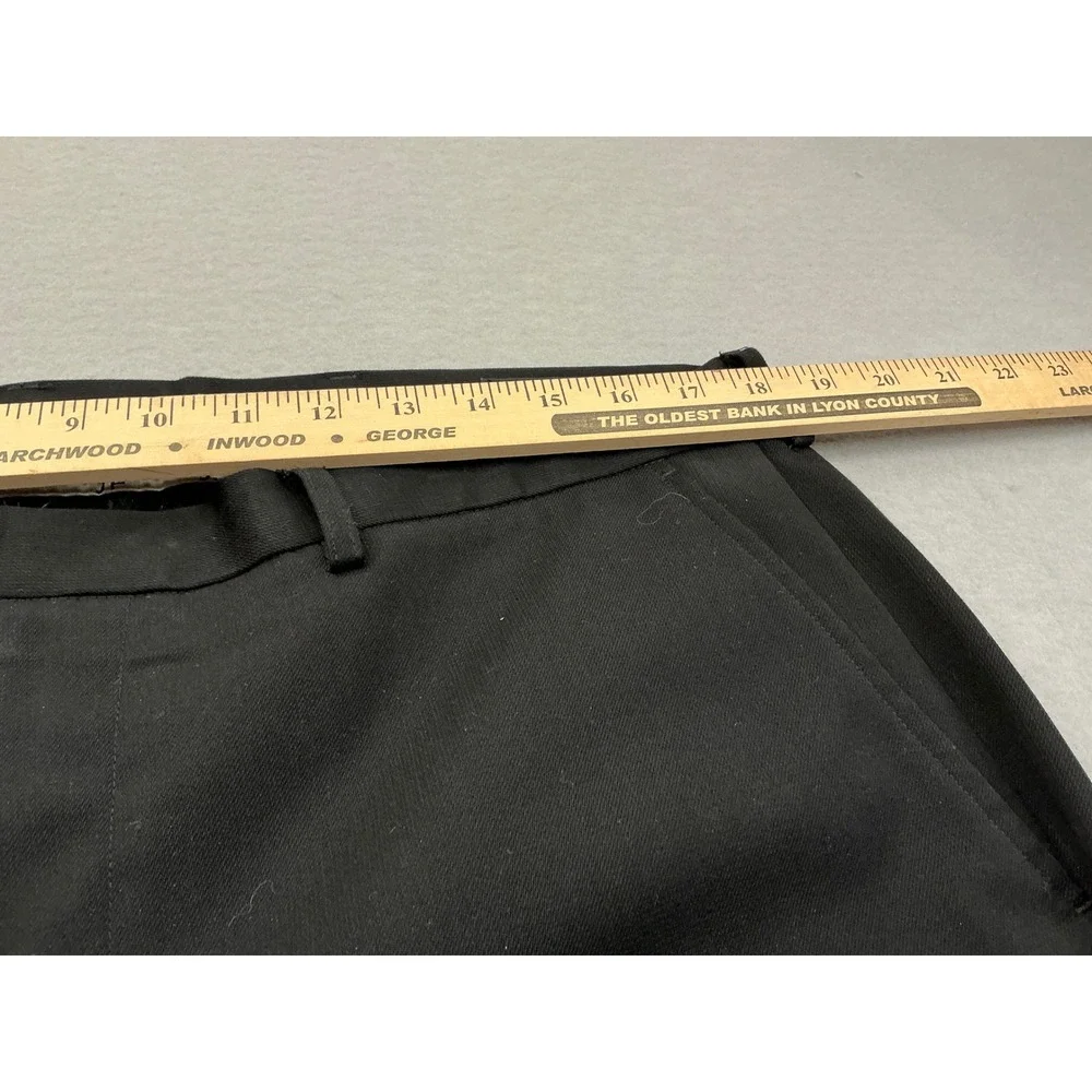 J. Ferrar Dress Pants Mens 38x32 Black Flat Front Straight‎ Leg Business Formal